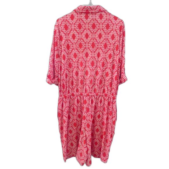 Tommy Hilfiger Nautical Rope Print Romper - Red M - Picture 2 of 10